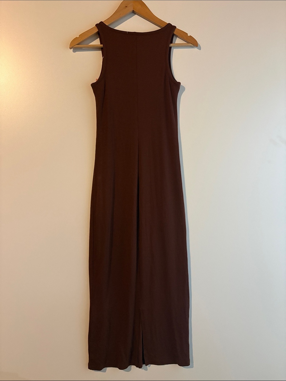 Quince Tencel Sleeveless Tank Bodycon Dress in Chocolate Brown NWT - Picture 12 of 13